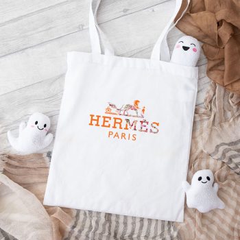 Hermes Paris Flower Cotton Canvas Tote Bag TTB1515