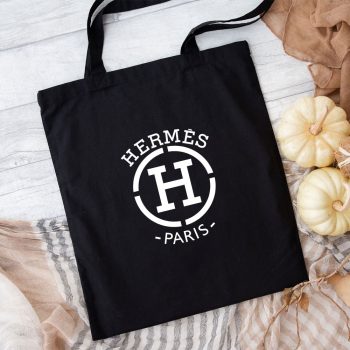 Hermes Paris Logo Cotton Canvas Tote Bag TTB1520