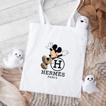 Hermes Paris Mickey Mouse Cotton Canvas Tote Bag TTB1521
