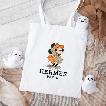 Hermes Paris Mickey Mouse Cotton Canvas Tote Bag TTB1525