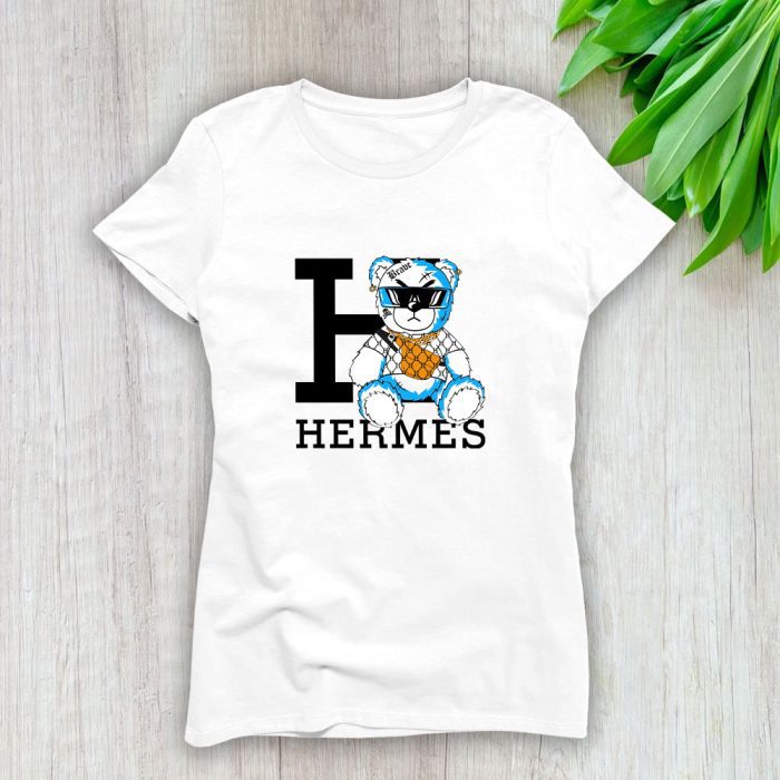 Hermes Teddy Bear Cool Lady T-Shirt Luxury Tee For Women LDS1528