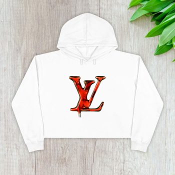 Louis Vuitton Logo Luxury Candy Crop Pullover Hoodie For Lady CPH1597