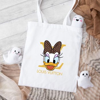 Louis Vuitton Logo Luxury Daisy Duck Cotton Canvas Tote Bag TTB1610