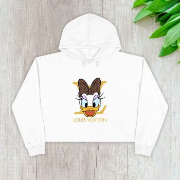 Louis Vuitton Logo Luxury Daisy Duck Crop Pullover Hoodie For Lady CPH1610