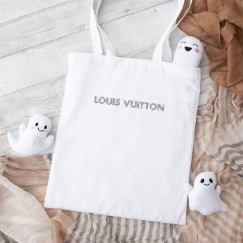 Louis Vuitton Logo Luxury Diamonds Cotton Canvas Tote Bag TTB1661