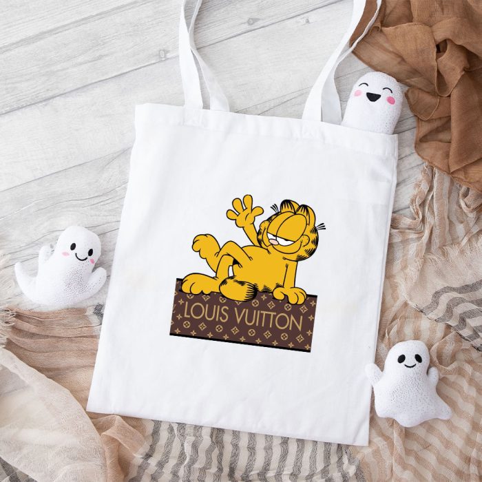 Louis Vuitton Logo Luxury Garfield Cotton Canvas Tote Bag TTB1636