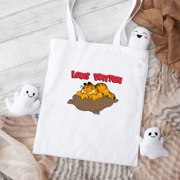 Louis Vuitton Logo Luxury Garfield Cotton Canvas Tote Bag TTB1637