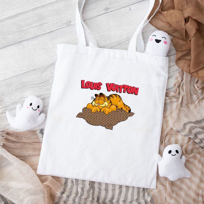Louis Vuitton Logo Luxury Garfield Cotton Canvas Tote Bag TTB1637
