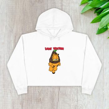 Louis Vuitton Logo Luxury Garfield Crop Pullover Hoodie For Lady CPH1633
