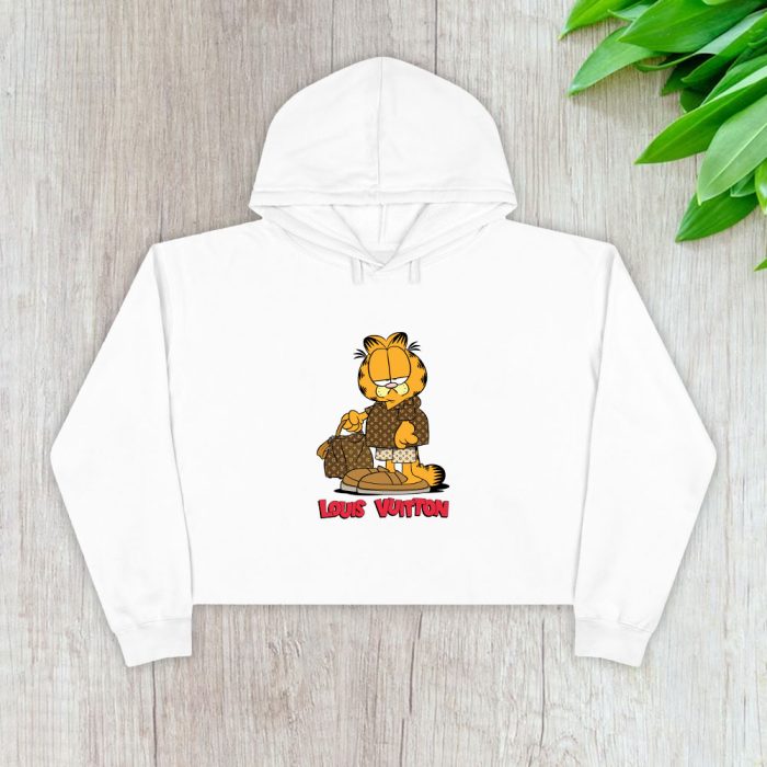 Louis Vuitton Logo Luxury Garfield Crop Pullover Hoodie For Lady CPH1639