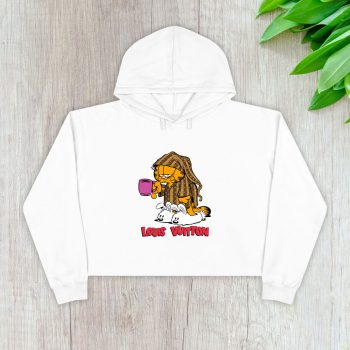 Louis Vuitton Logo Luxury Garfield Crop Pullover Hoodie For Lady CPH1640