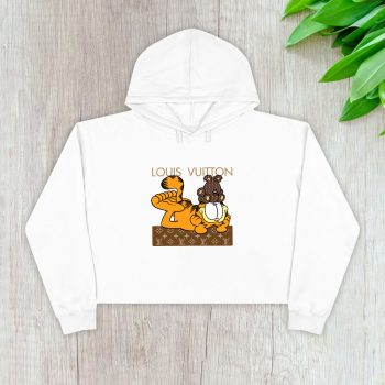 Louis Vuitton Logo Luxury Garfield Crop Pullover Hoodie For Lady CPH1650