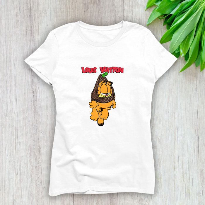 Louis Vuitton Logo Luxury Garfield Lady T-Shirt Luxury Tee For Women LDS1635