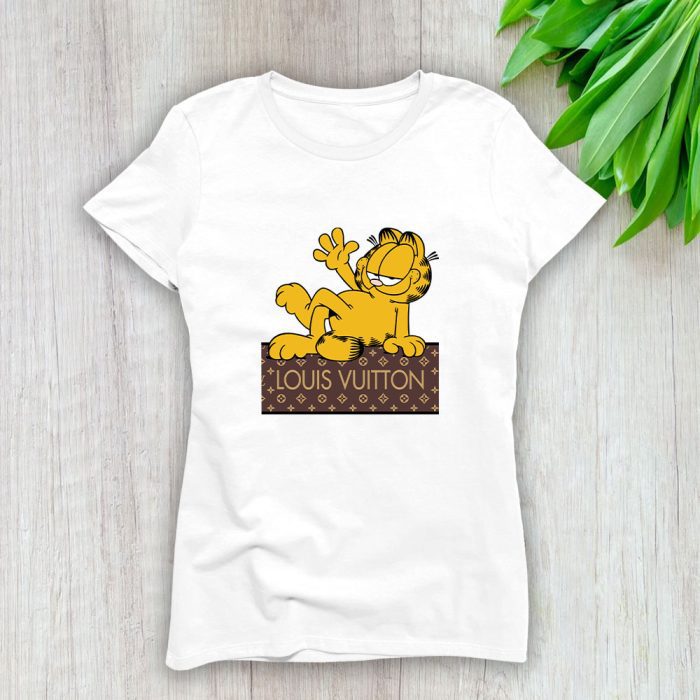 Louis Vuitton Logo Luxury Garfield Lady T-Shirt Luxury Tee For Women LDS1638