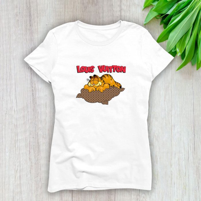Louis Vuitton Logo Luxury Garfield Lady T-Shirt Luxury Tee For Women LDS1639