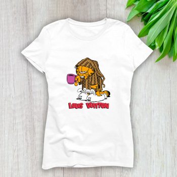 Louis Vuitton Logo Luxury Garfield Lady T-Shirt Luxury Tee For Women LDS1642