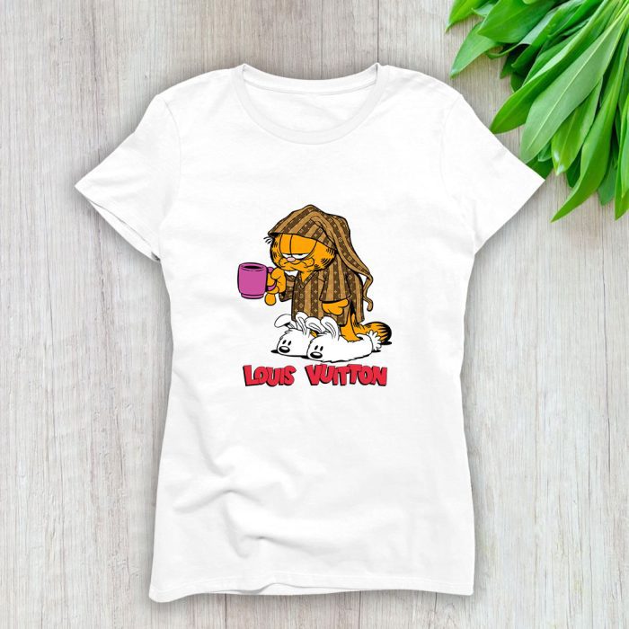 Louis Vuitton Logo Luxury Garfield Lady T-Shirt Luxury Tee For Women LDS1642