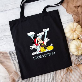Louis Vuitton Logo Luxury Mickey Mouse Cotton Canvas Tote Bag TTB1549