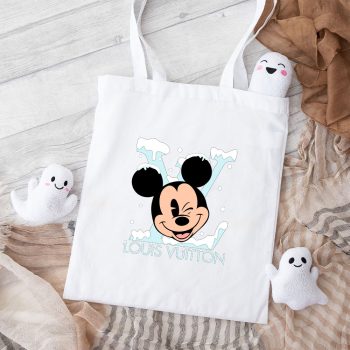Louis Vuitton Logo Luxury Mickey Mouse Cotton Canvas Tote Bag TTB1550