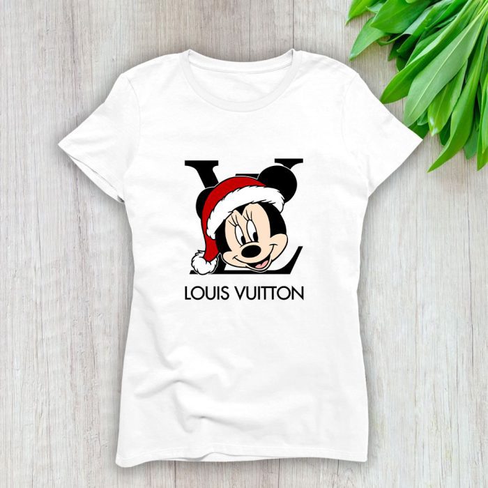 Louis Vuitton Logo Luxury Mickey Mouse Lady T-Shirt Luxury Tee For Women LDS1546