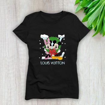 Louis Vuitton Logo Luxury Minnie Mouse Mickey Mouse Lady T-Shirt Luxury Tee For Women LDS1549
