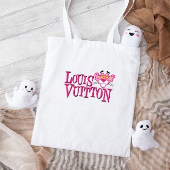 Louis Vuitton Logo Luxury Pink Panther Cotton Canvas Tote Bag TTB1643