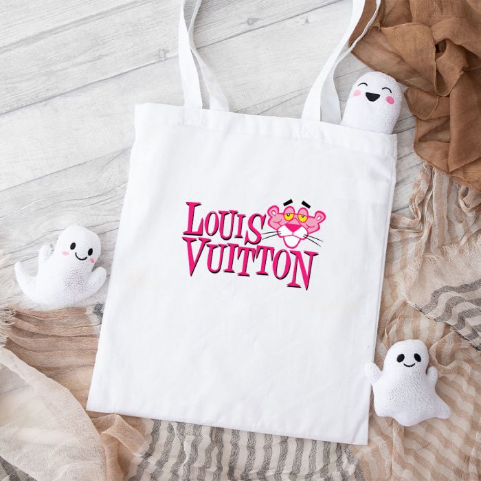 Louis Vuitton Logo Luxury Pink Panther Cotton Canvas Tote Bag TTB1643