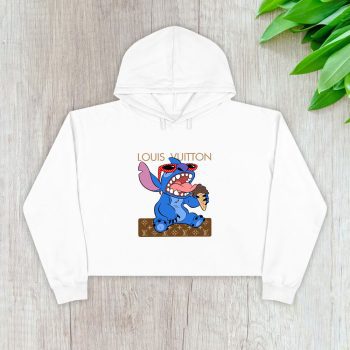 Louis Vuitton Logo Luxury Stitch Crop Pullover Hoodie For Lady CPH1614