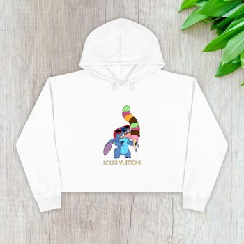 Louis Vuitton Logo Luxury Stitch Crop Pullover Hoodie For Lady CPH1615