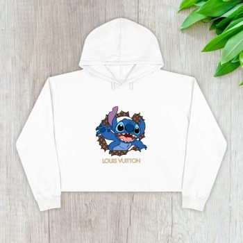 Louis Vuitton Logo Luxury Stitch Crop Pullover Hoodie For Lady CPH1616