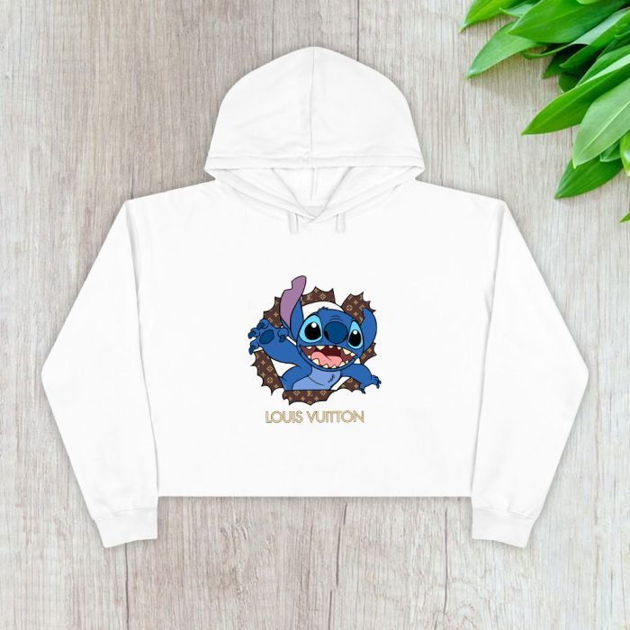 Louis Vuitton Logo Luxury Stitch Crop Pullover Hoodie For Lady CPH1616