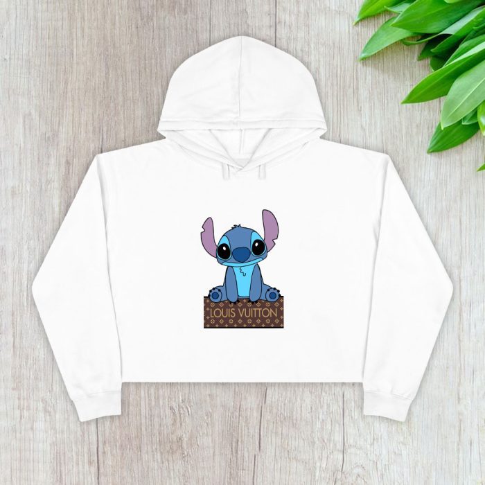 Louis Vuitton Logo Luxury Stitch Crop Pullover Hoodie For Lady CPH1625