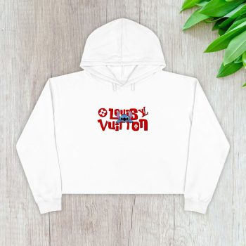 Louis Vuitton Logo Luxury Stitch Crop Pullover Hoodie For Lady CPH1628