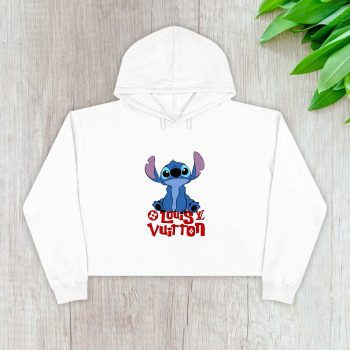 Louis Vuitton Logo Luxury Stitch Crop Pullover Hoodie For Lady CPH1648