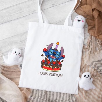 Louis Vuitton Logo Luxury Stitch Happy Birthday Cotton Canvas Tote Bag TTB1617