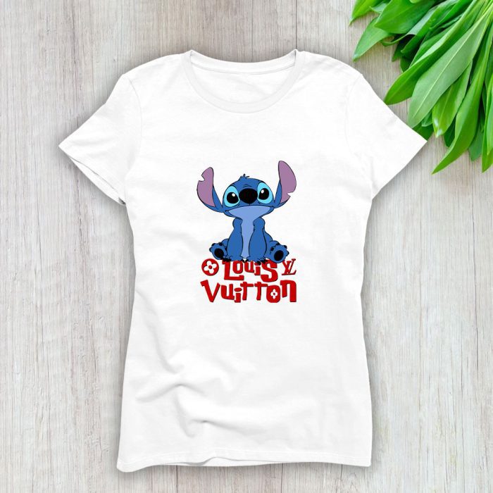 Louis Vuitton Logo Luxury Stitch Lady T-Shirt Luxury Tee For Women LDS1650