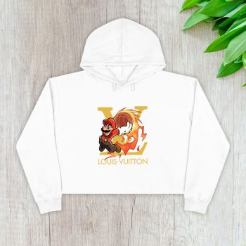 Louis Vuitton Logo Luxury Super Mario Crop Pullover Hoodie For Lady CPH1609