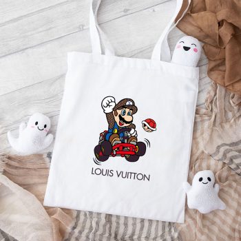 Louis Vuitton Logo Luxury Supper Mario Cotton Canvas Tote Bag TTB1619