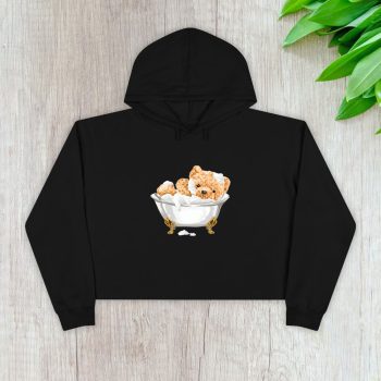 Louis Vuitton Logo Luxury Teddy Bear Crop Pullover Hoodie For Lady CPH1587