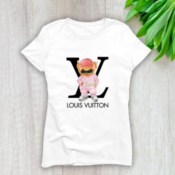Louis Vuitton Logo Luxury Teddy Bear Lady T-Shirt Luxury Tee For Women LDS1596
