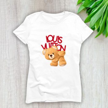 Louis Vuitton Logo Luxury Teddy Bear Lady T-Shirt Luxury Tee For Women LDS1600