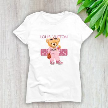 Louis Vuitton Logo Luxury Teddy Bear Lady T-Shirt Luxury Tee For Women LDS1601