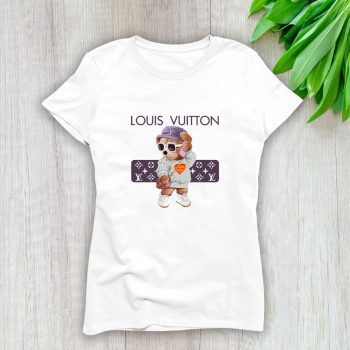Louis Vuitton Logo Luxury Teddy Bear Lady T-Shirt Luxury Tee For Women LDS1602