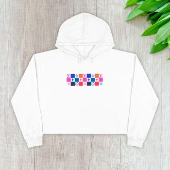 Louis Vuitton Logo Luxury With Color Monogram Crop Pullover Hoodie For Lady CPH1684