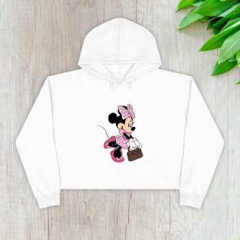 Louis Vuitton Monogram Canvas Pattern Minnie Mouse Crop Pullover Hoodie For Lady CPH1707