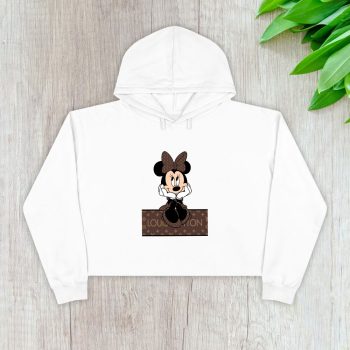 Louis Vuitton Monogram Canvas Pattern Minnie Mouse Crop Pullover Hoodie For Lady CPH1708