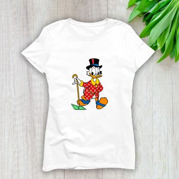 Louis Vuitton Red Monogram Canvas Pattern Scrooge Mcduck Lady T-Shirt Luxury Tee For Women LDS1715