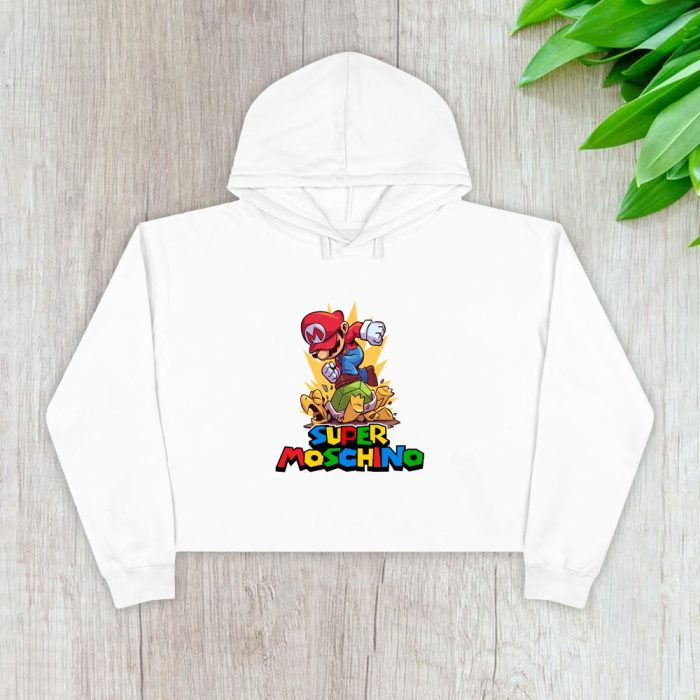 Moschino Super Mario Crop Pullover Hoodie For Lady CPH1778