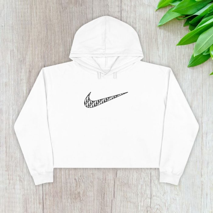 Nike Dior Logo Luxury Crop Pullover Hoodie For Lady CPH1185