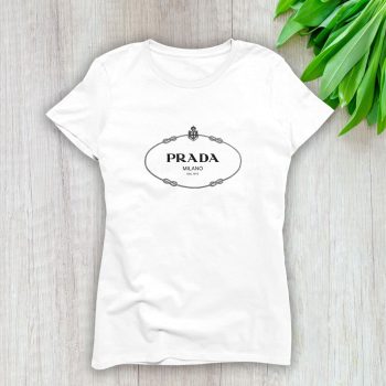 Prada Logo Luxury Lady T-Shirt Luxury Tee For Women LDS1785